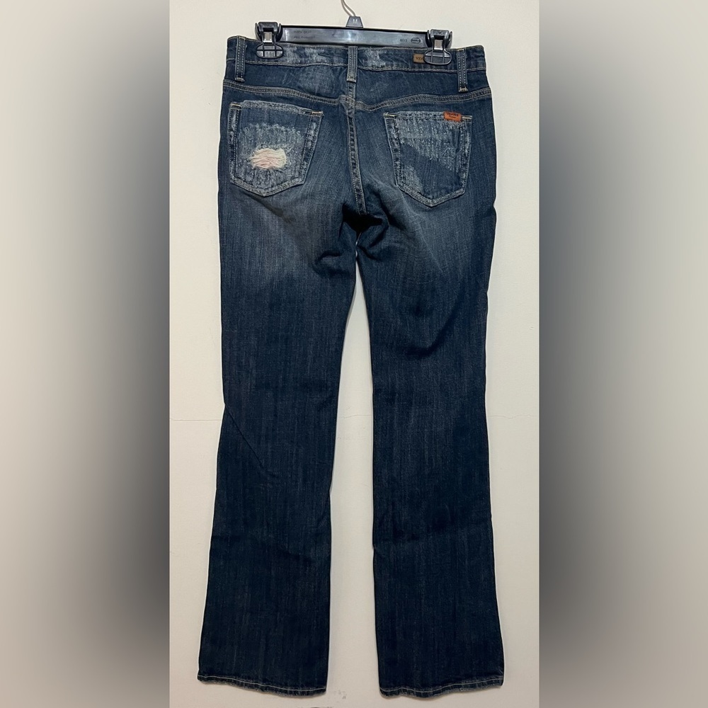 Vigoss Premium Jeans Bootcut Womens juniors SZ 7/8 Distressed Embroidered J1